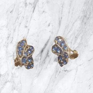 Royal blue clip-on earrings